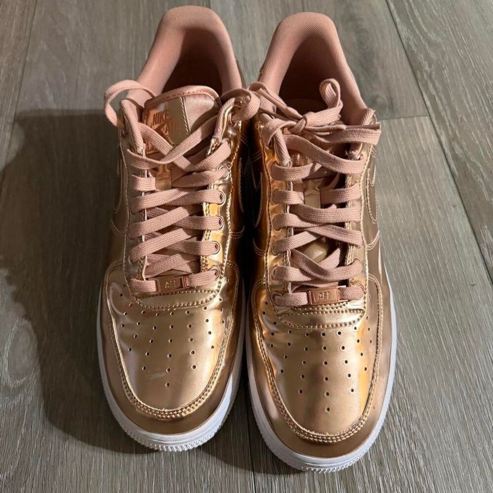 Nike Air Force 1 Women's 12 Rose Gold Pink Sneakers